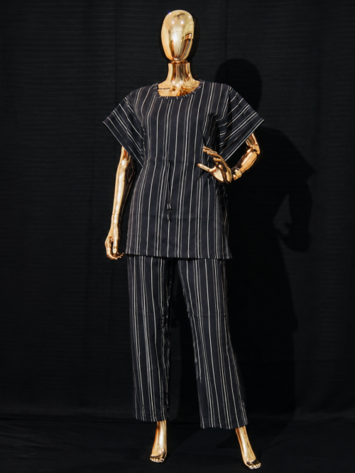Hello Partner Women Navy blue Striped Night Dress